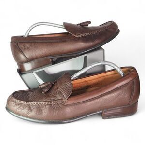 Thom McAn Tassel Full Grain Leather Slip-on Loafers Brown 84815 Men's 13